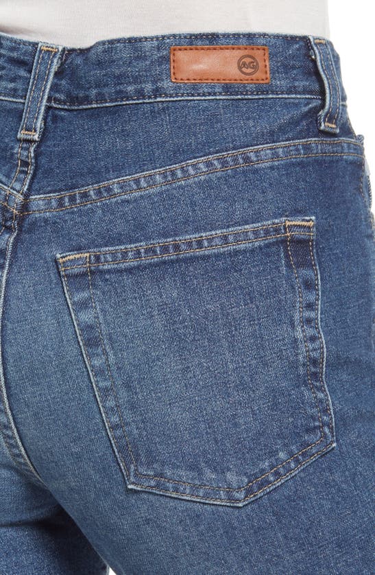 Shop Ag Twisted Alexis High Waist Raw Hem Jeans In Mentor