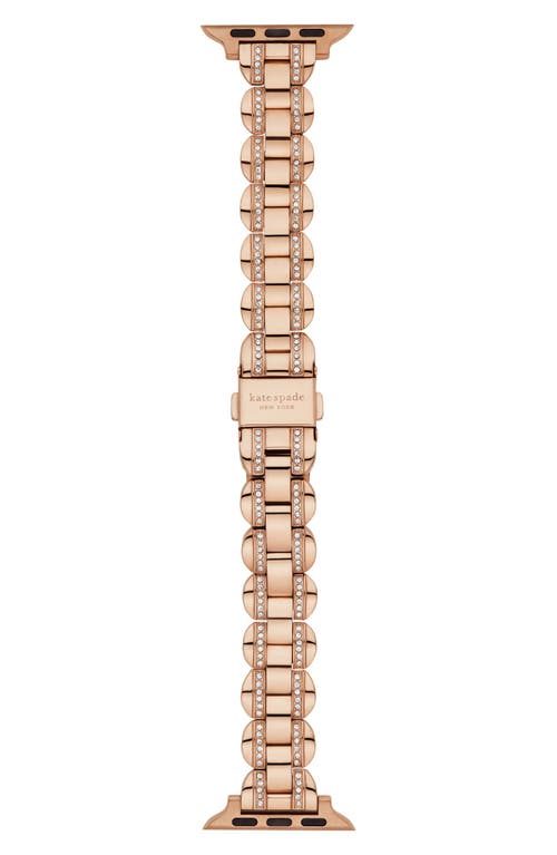 Kate Spade New York scallop 16mm Apple Watch pavé bracelet watchband in Rose Gold at Nordstrom