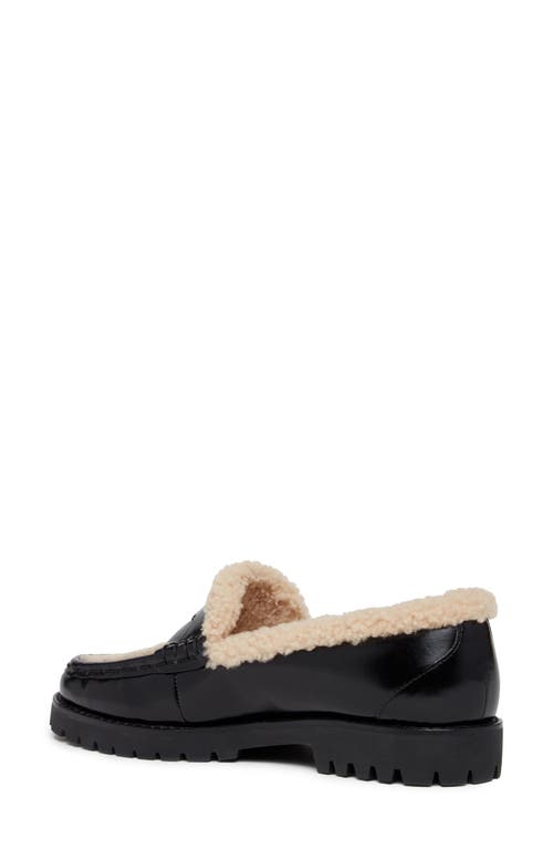 PAIGE PAIGE ELIIS GENUINE SHEARLING PENNY LOAFER