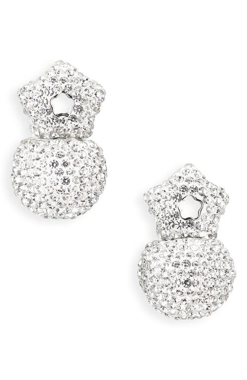 Lele Sadoughi Pavé Star Flower Hinge Stud Earrings in Crystal at Nordstrom