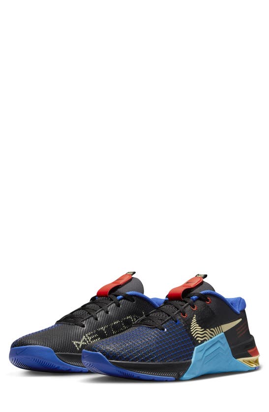 Nike Men's Metcon 8 Training Shoes In Anthracite/ Blue/ Hyper Royal