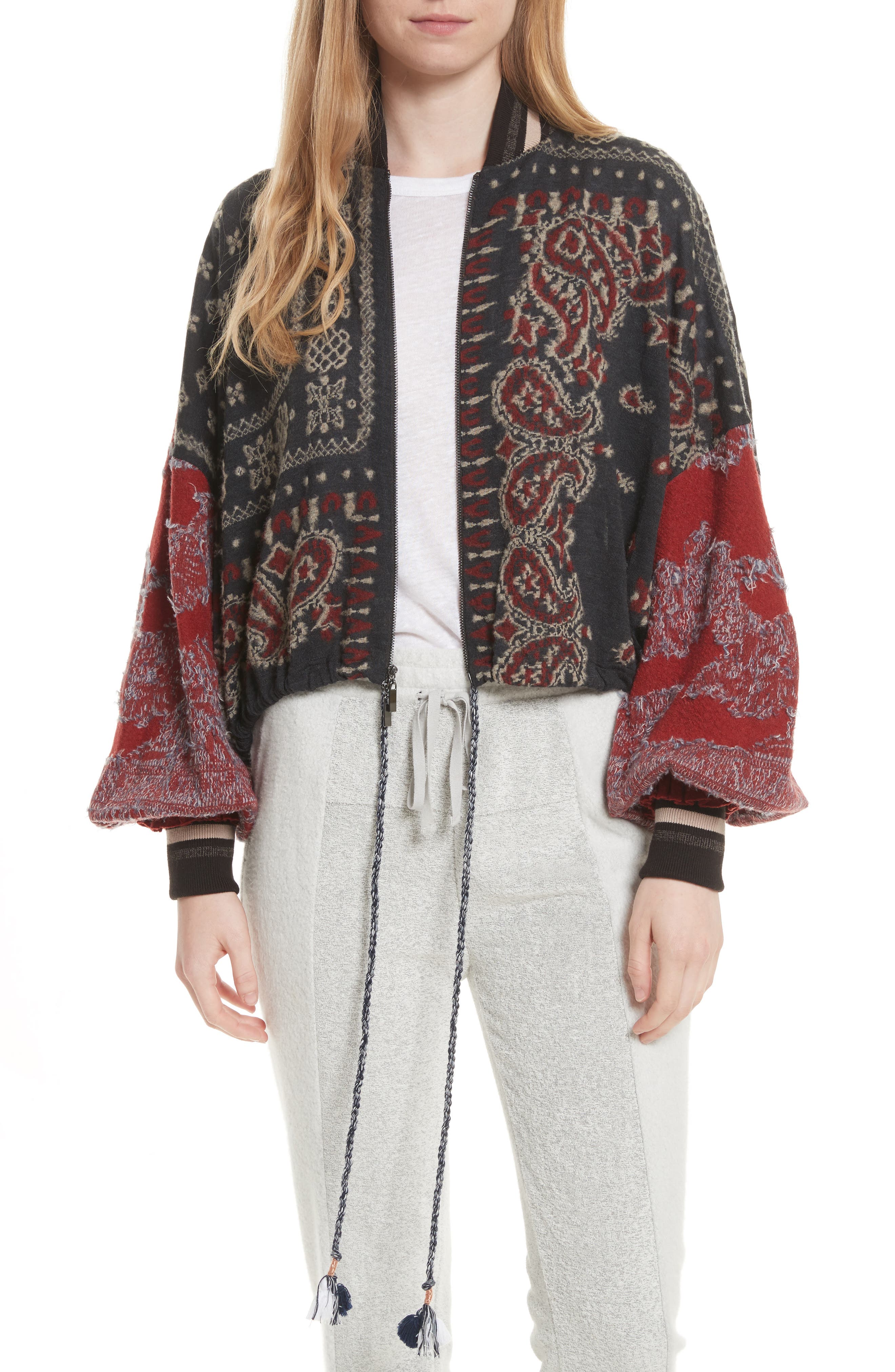 Free People Paisley Bomber Jacket Nordstrom
