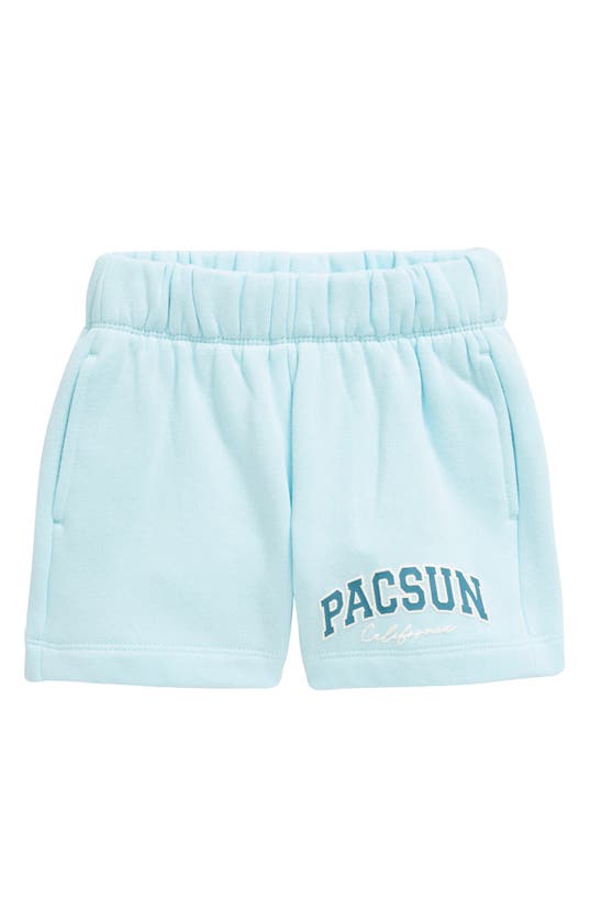 Pacsun Kids' Evergreen Cotton Sweat Shorts In Iced Aqua