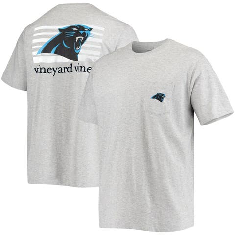 Men's Carolina Panthers Junk Food Heathered Gray Helmet T-Shirt