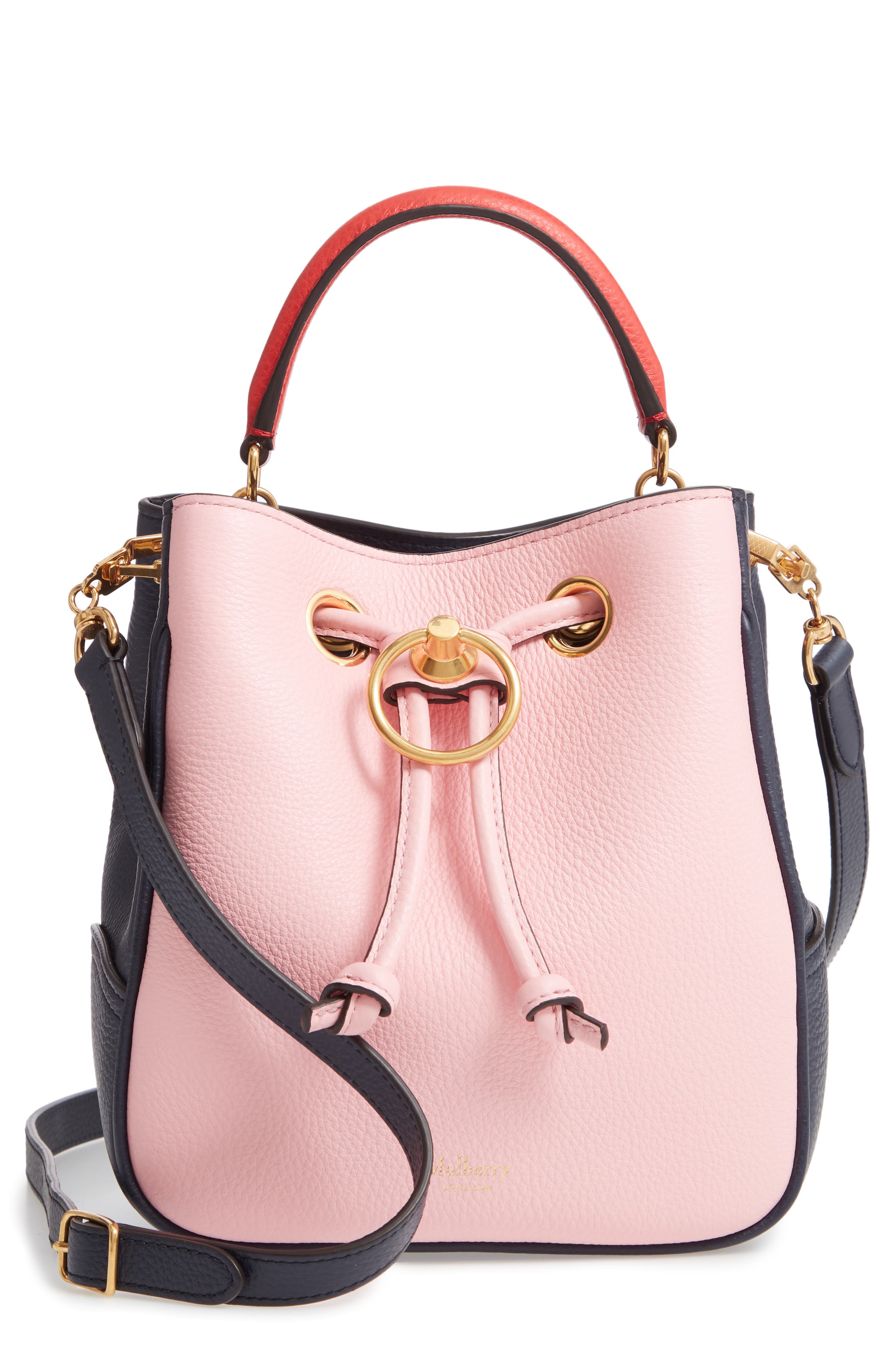 mulberry hampstead leather bucket bag