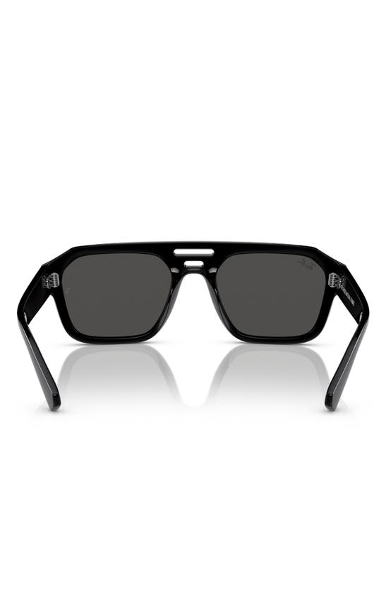 Shop Ray Ban Ray-ban Corrigan Irregular 54mm Rectangular Sunglasses In Dark Grey