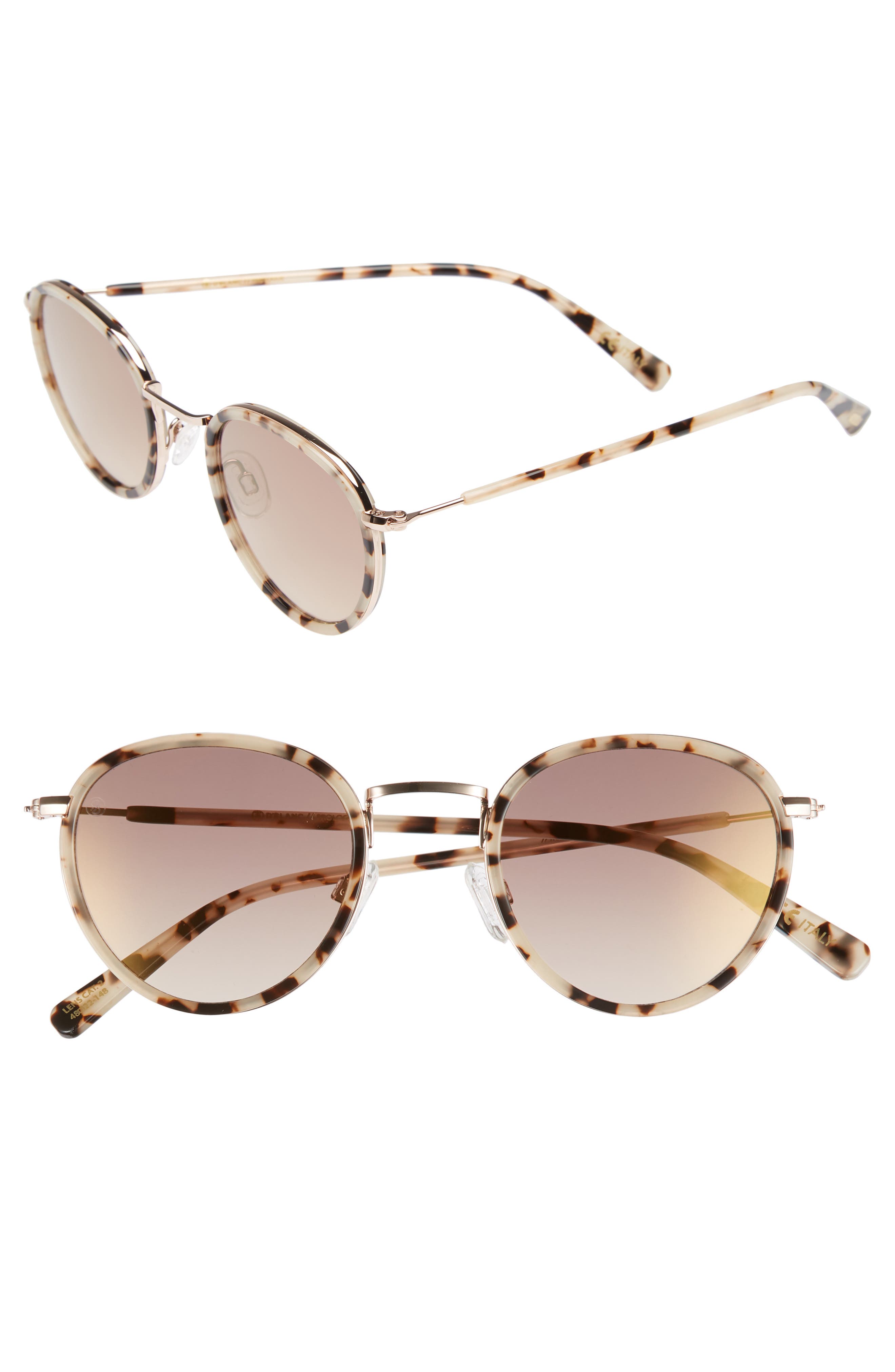 D'BLANC Prologue 48mm Round Sunglasses Nordstrom