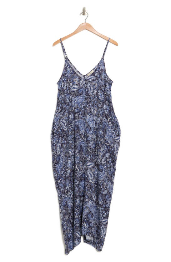 Lovestitch Printed Gauze Maxi Dress In Midnight/ Natural ModeSens