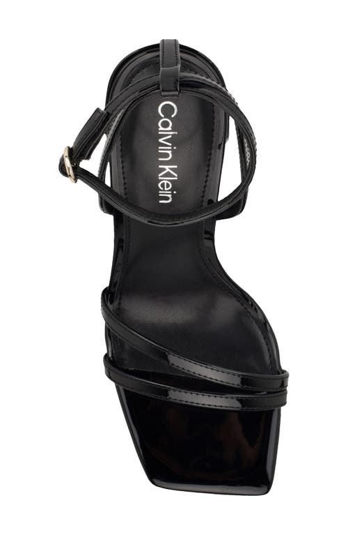 Shop Calvin Klein Sassa Ankle Strap Sandal In Black