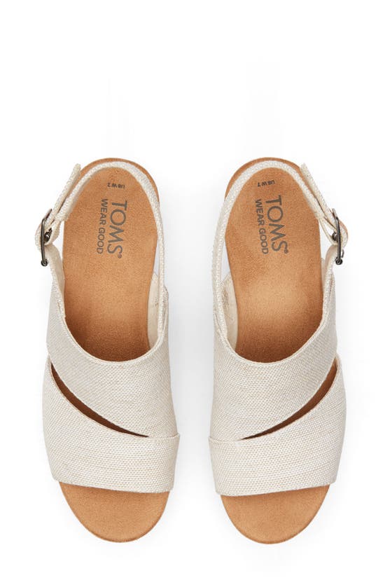 Toms Claudi Platform Wedge Sandal In Natural
