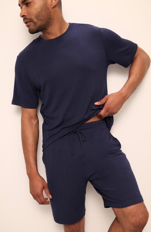 Eberjey Henry Jersey Short Pajamas In True Navy