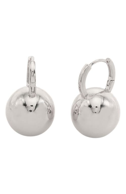 Mino Drop Huggie Earrings in Silver