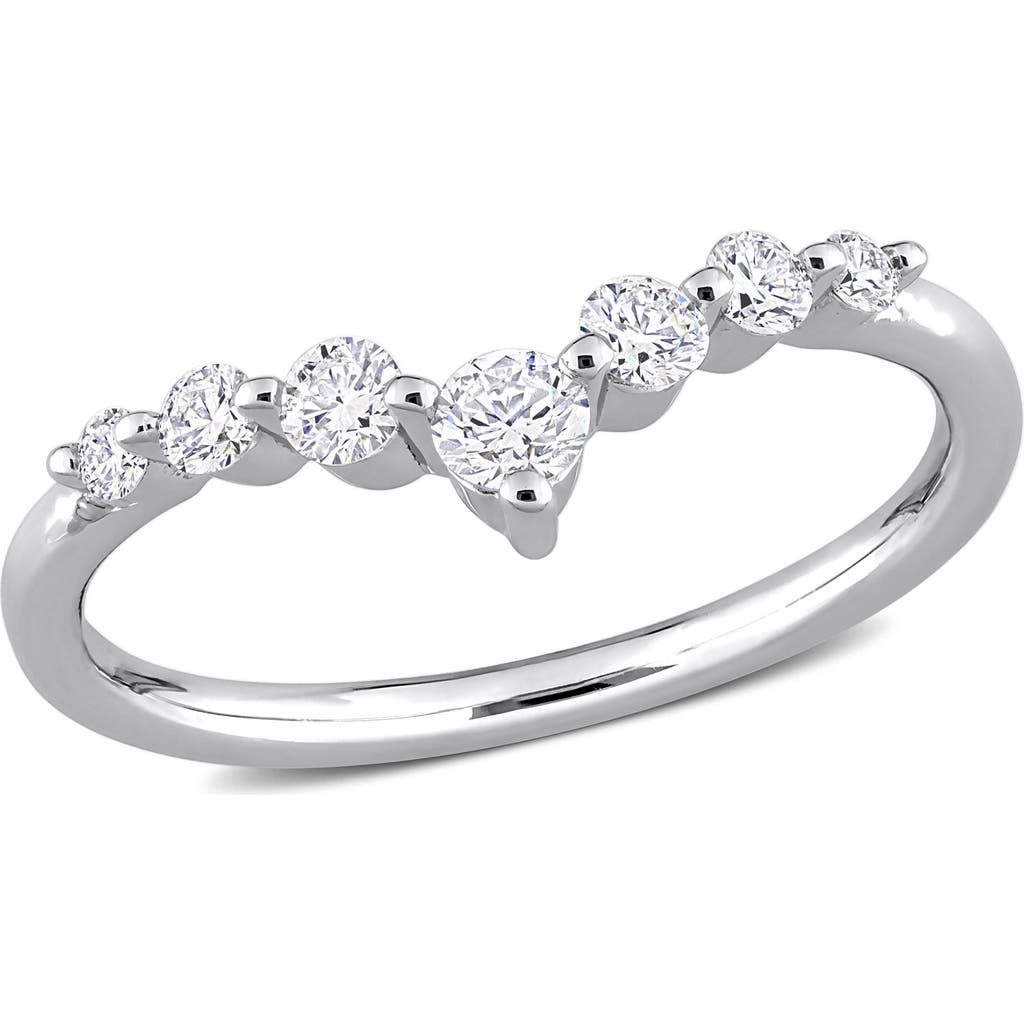 Created Forever Lab Grown Diamond Chevron Ring In Silver