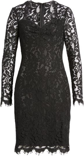 Eliza j high top neck lace sheath dress