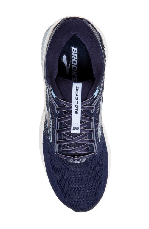 Shop Brooks Beast Gts 23 Running Shoe In Peacoat/blue/white