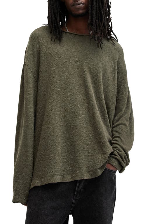 Allsaints Sears Cotton Sweater In Green