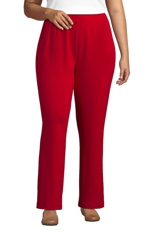 Shop Lands' End Plus Size Sport Knit High Rise Pants In Heritage Red