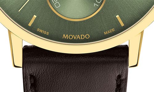 MOVADO MOVADO MUSEUM CLASSIC CHRONOGRAPH LEATHER STRAP WATCH, 42MM 