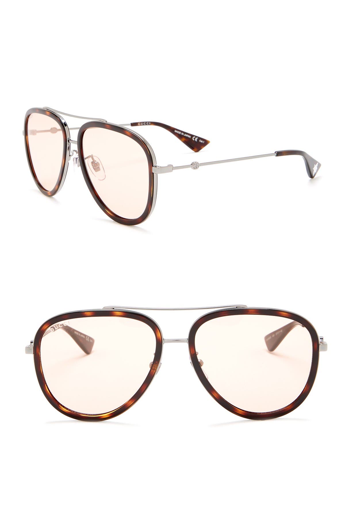 gucci aviator 57mm sunglasses