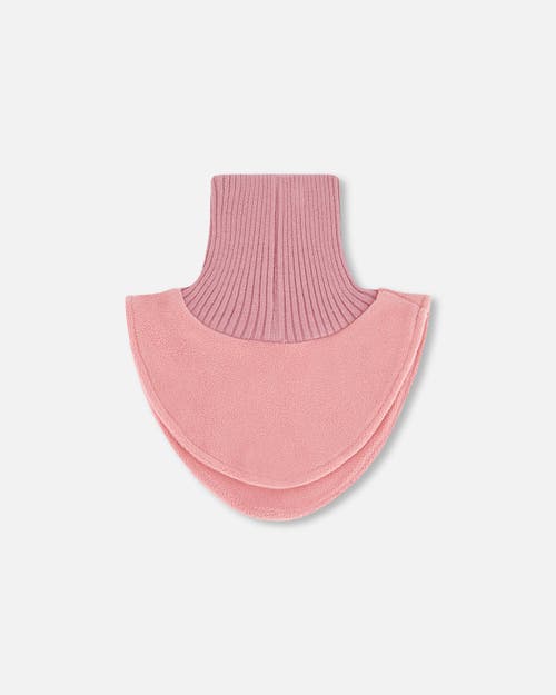Deux Par Deux Girl's Neckwarmer Light Pink In Silver Pink