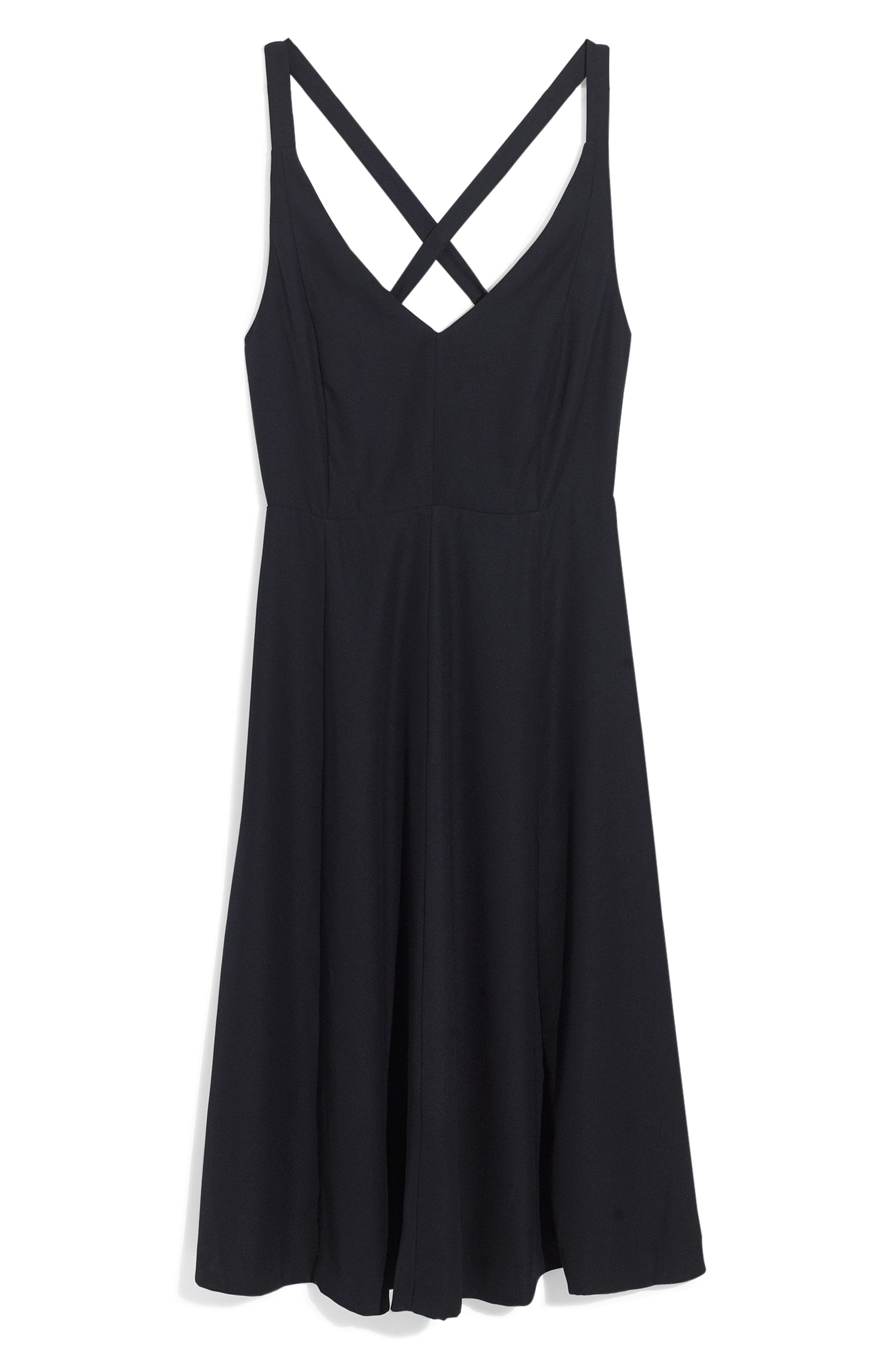 madewell cross back midi dress