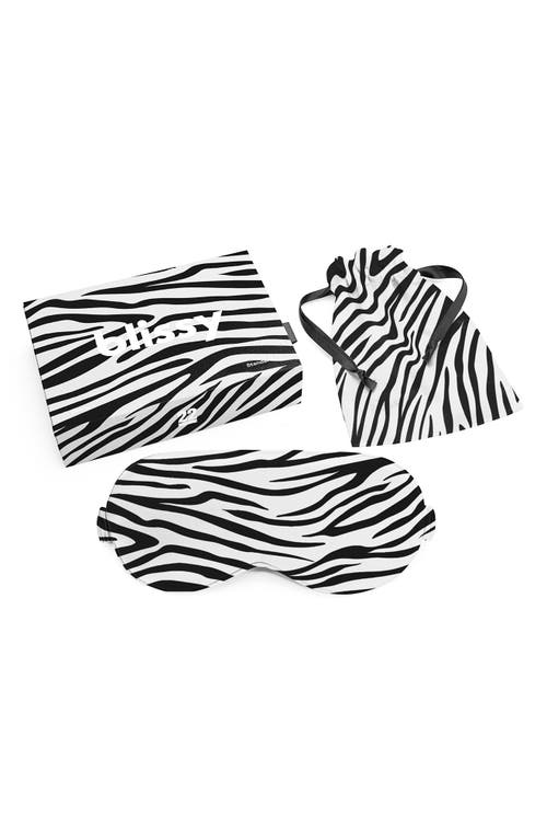 Blissy Silk Sleep Mask In Zebra
