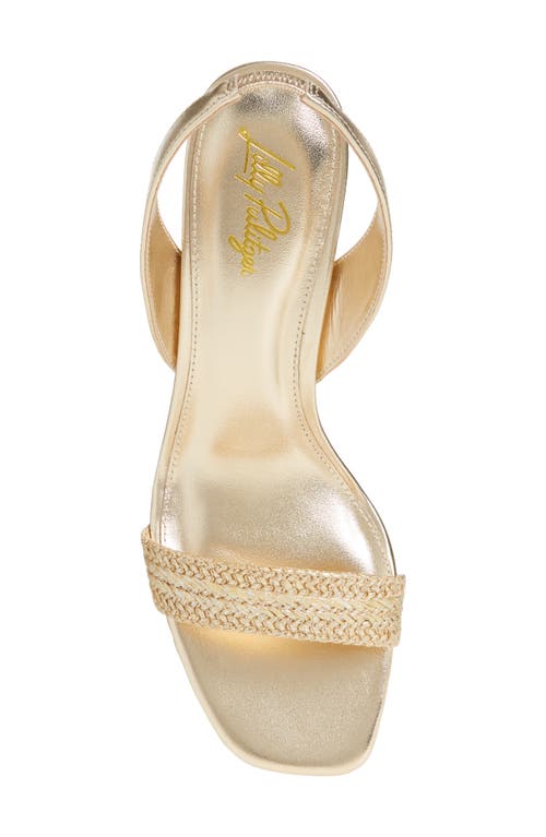 Shop Lilly Pulitzer ® Carla Slingback Wedge Sandal In Gold Metallic