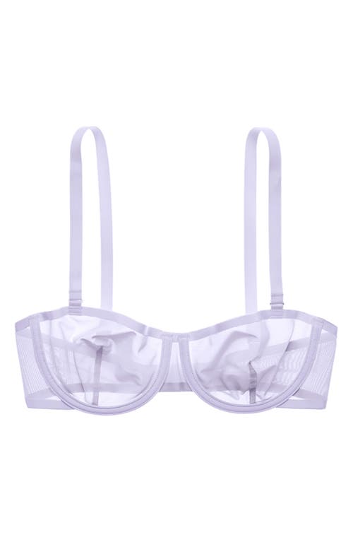 Shop Cuup The Balconette Mesh Underwire Bra In Lilac