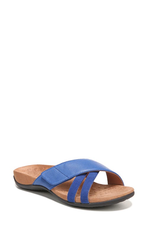 Shop Vionic Zarie Slide Sandal In Classic Blue