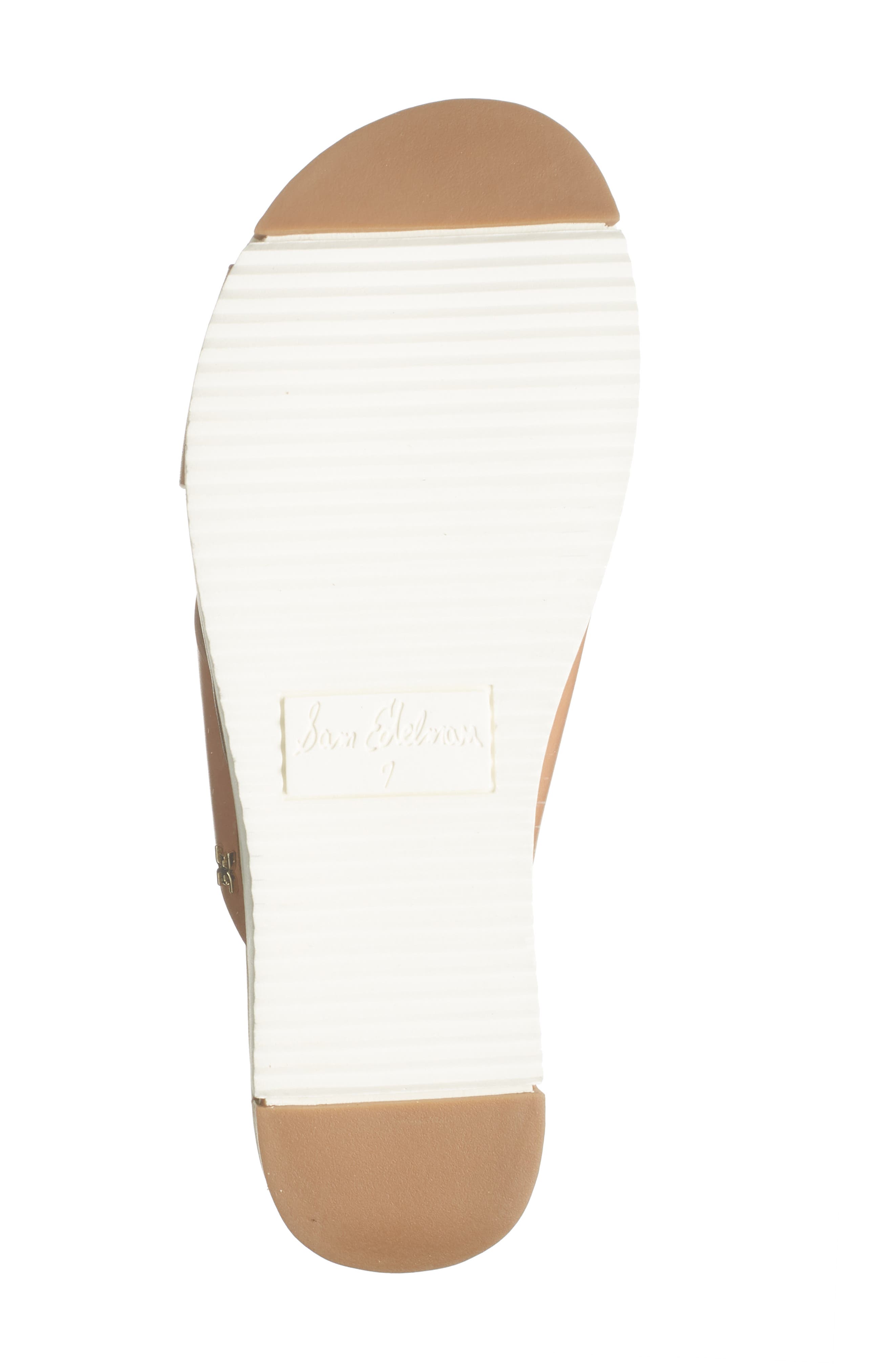 Sam Edelman Audrea Leather Platform Slide Sandal In Natural