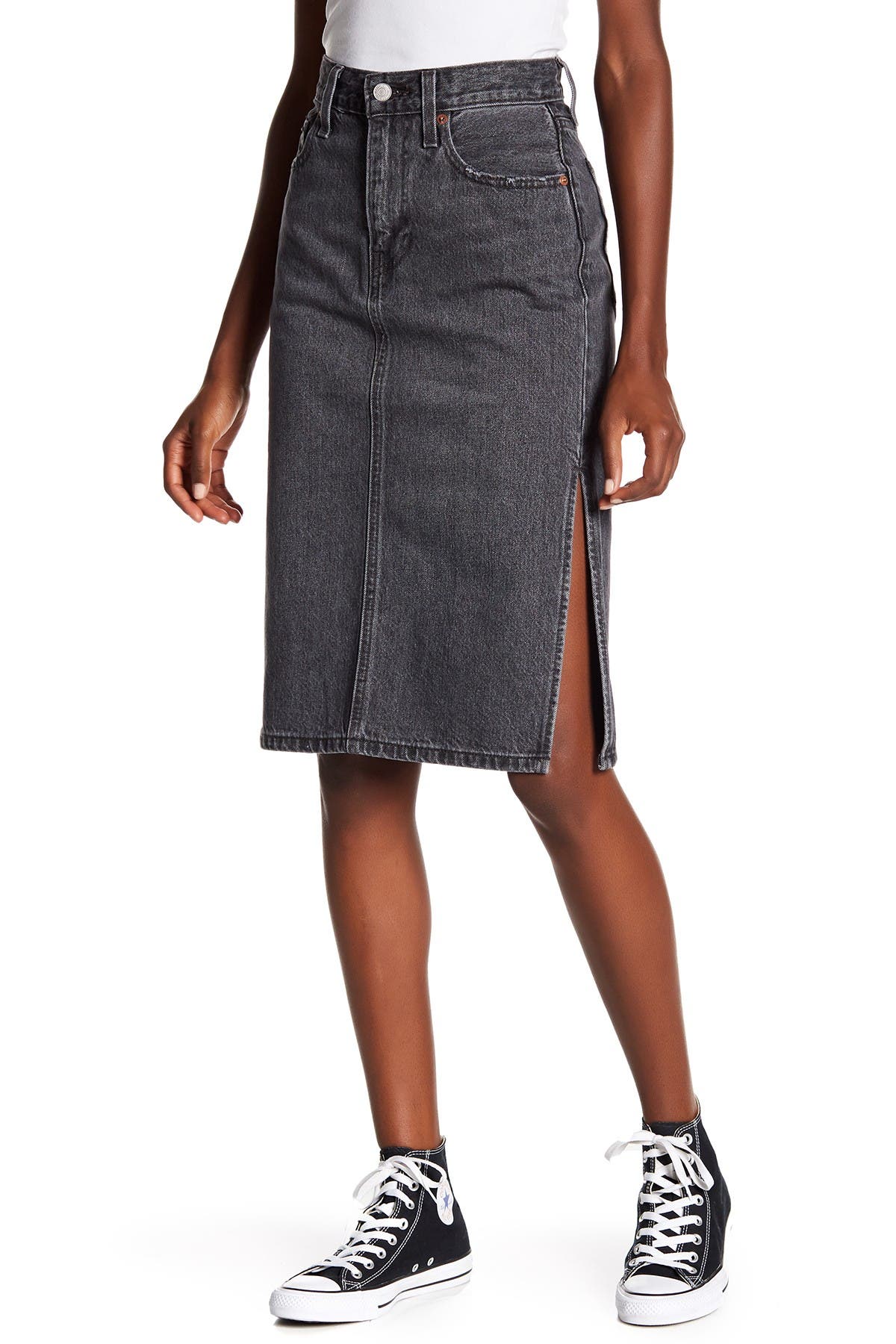 levis side slit skirt