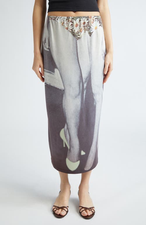 ELLISS Enchantment Allover Print Jersey Skirt Grey Multi at Nordstrom,