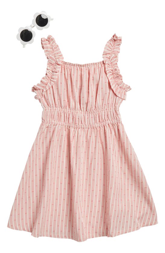 Shop Rachel Zoe Kids' Textured Dress & Sunglasses Set In Pink Icing