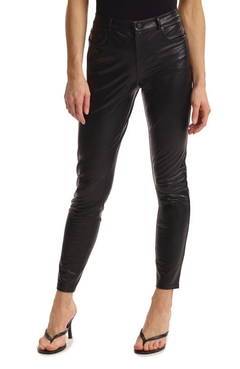 commando Faux Patent Leather Five-Pocket Pants SLG72, Black, X-Small :  : Clothing, Shoes & Accessories