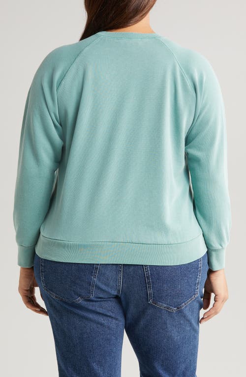 Treasure & Bond Shrunken Crewneck Sweatshirt In Green Seaglass