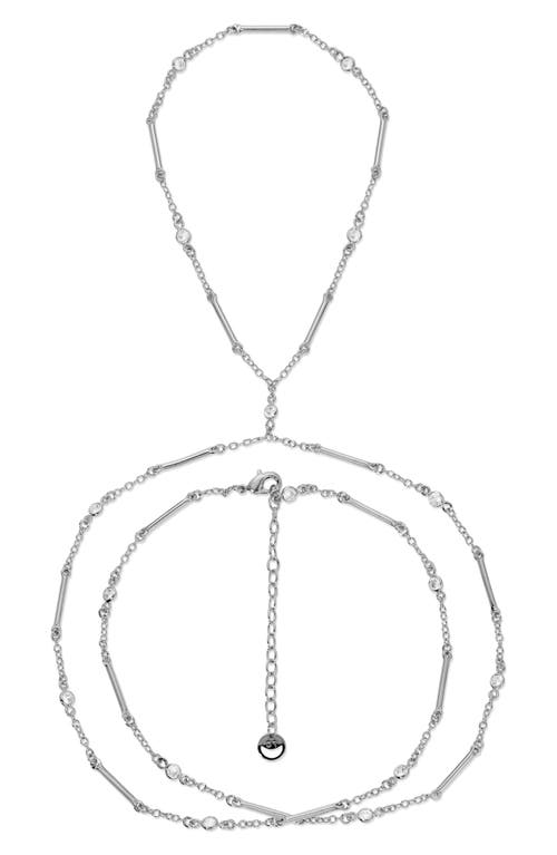 Hanalei Hand Chain in Rhodium