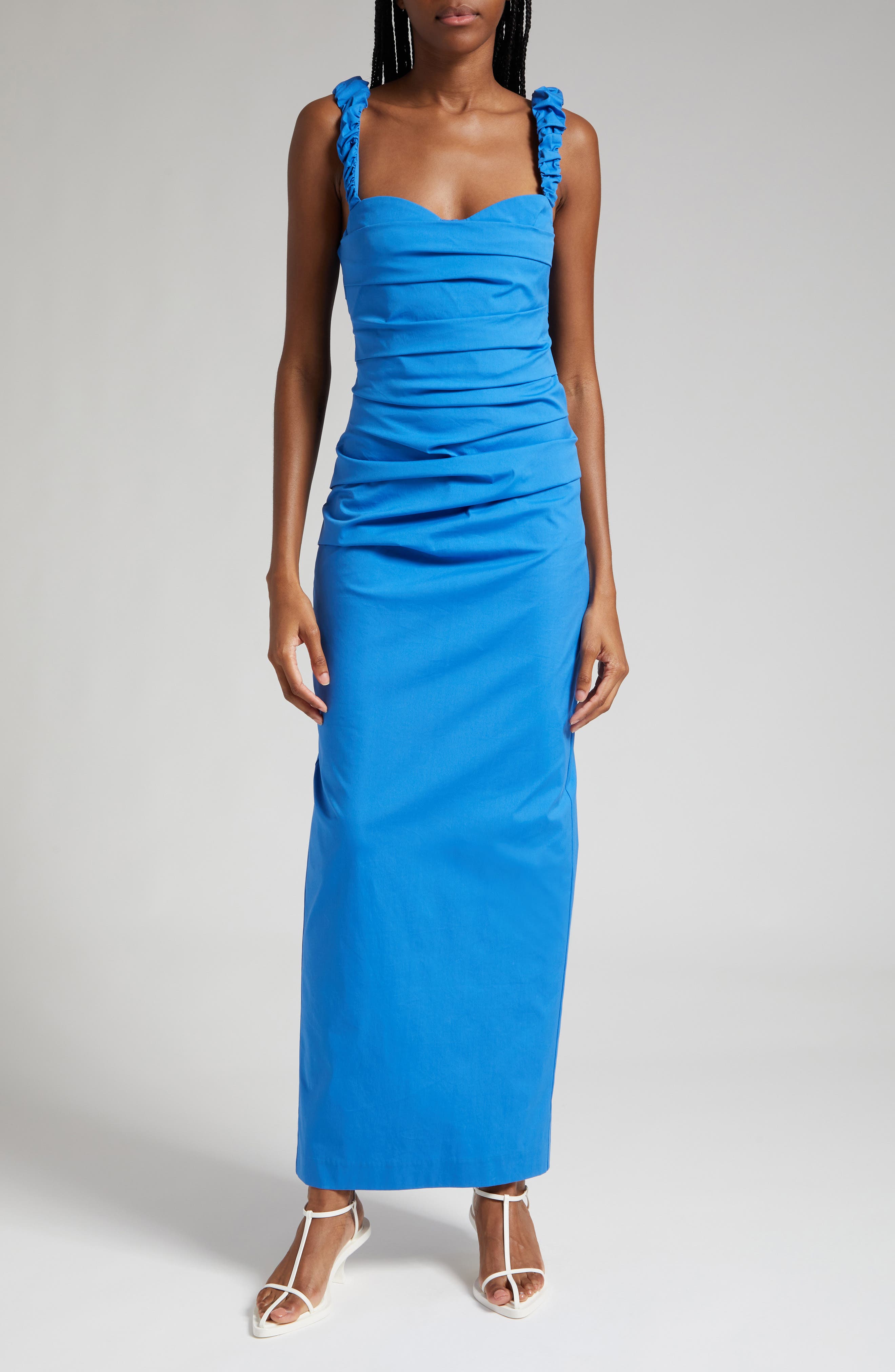 SIR Azul Balconette Gown in Cobalt | Smart Closet SIR Azul Balconette Gown in Cobalt | Smart Closet