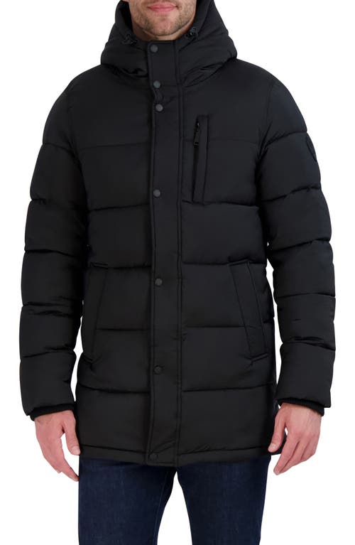 Vince Camuto Quilted Stretch Puffer Jacket in Black
