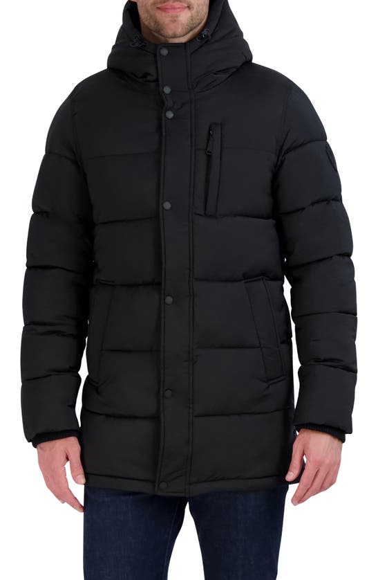 Vince Camuto Quilted Stretch Puffer Jacket In Black | ModeSens