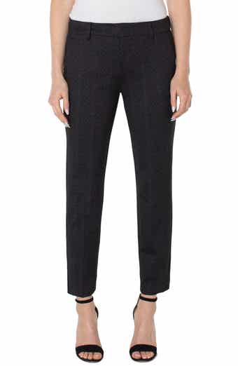 DKNY Jeans Ladies' Mid-Rise Pull On Ponte Pant (Large, Grey Diamond)