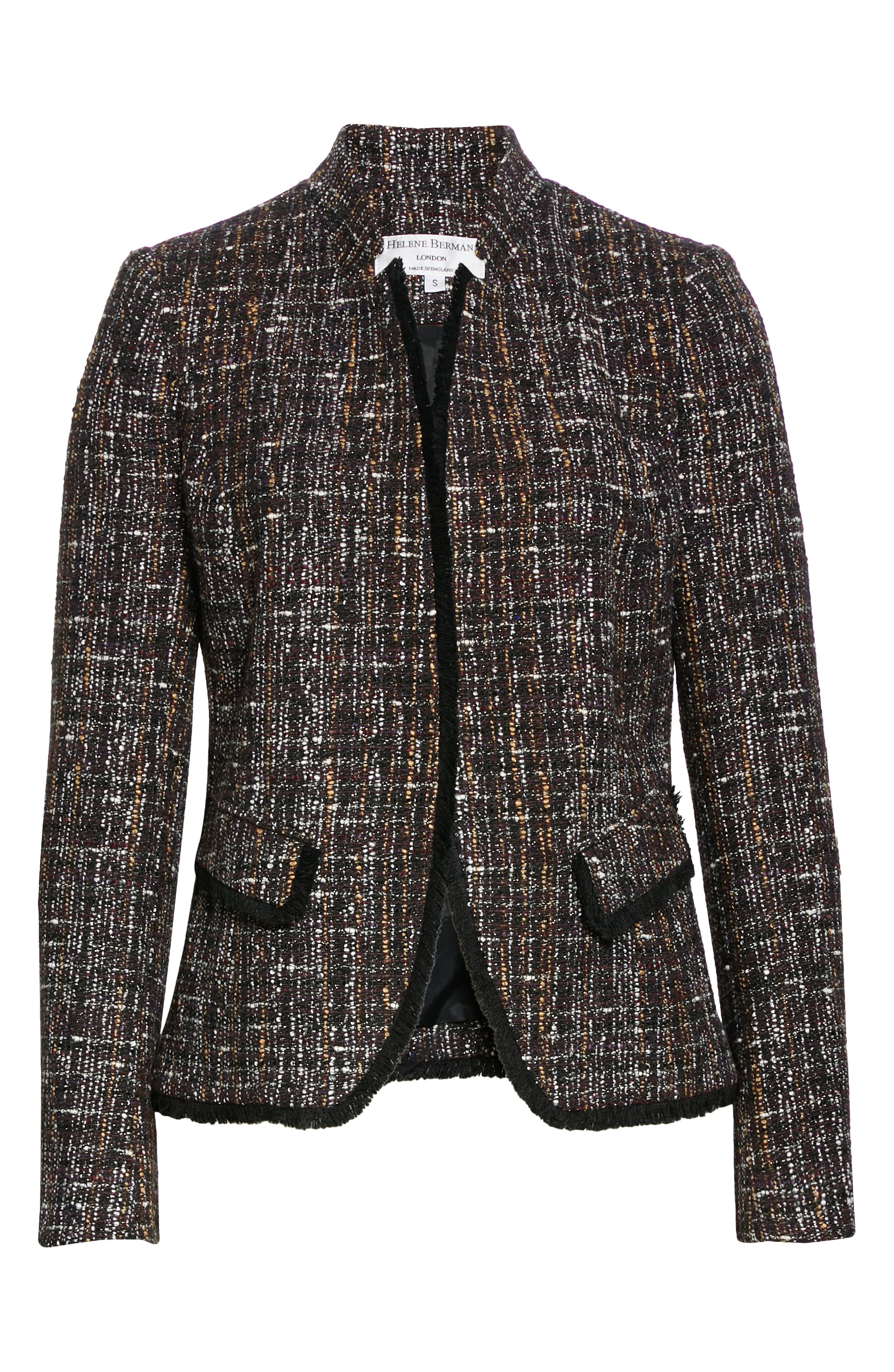 helene berman notch collar tweed jacket