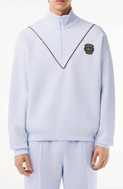 Lacoste Loose Fit Quarter Zip Pullover at Nordstrom,