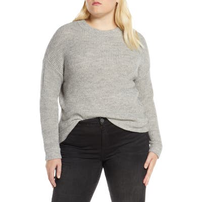 Plus Size Vero Moda Imagine Crewneck Sweater, Grey