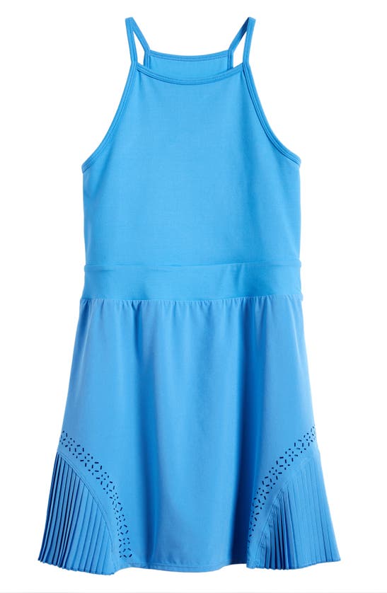 Zella Girl Kids' Pleated Trapeze Dress In Blue Regatta