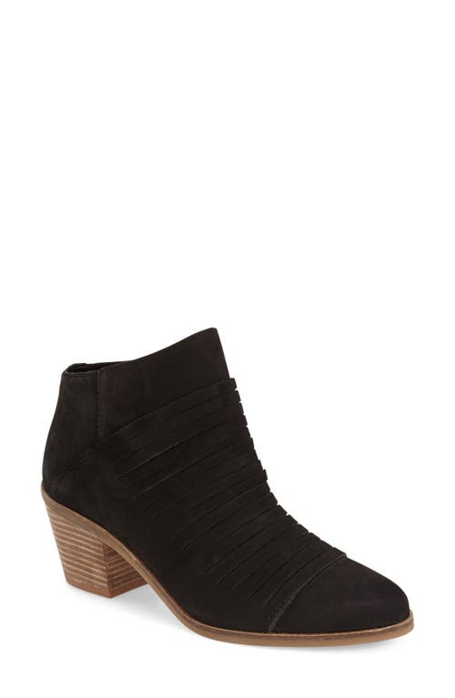 Lucky Brand 'Zavrina' Strappy Bootie in Black Nubuck Leather at Nordstrom, Size 6.5