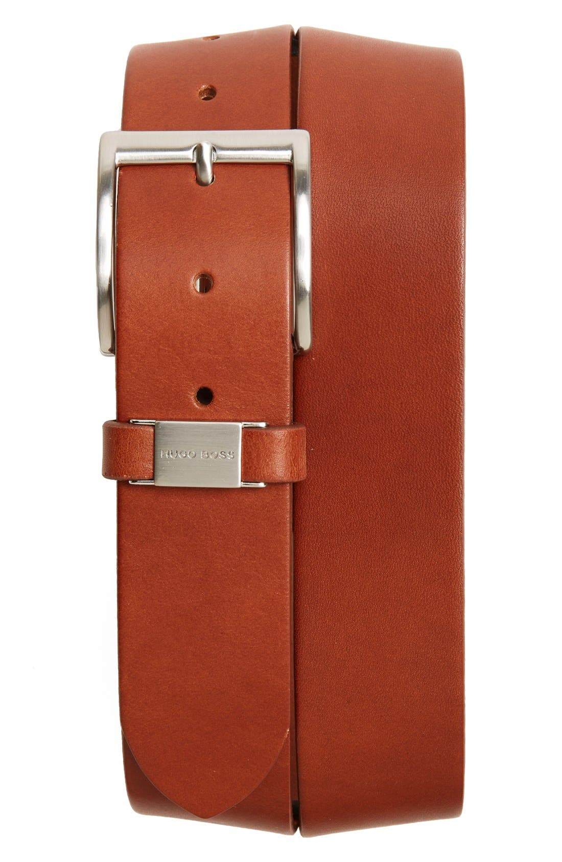 boss connio leather belt