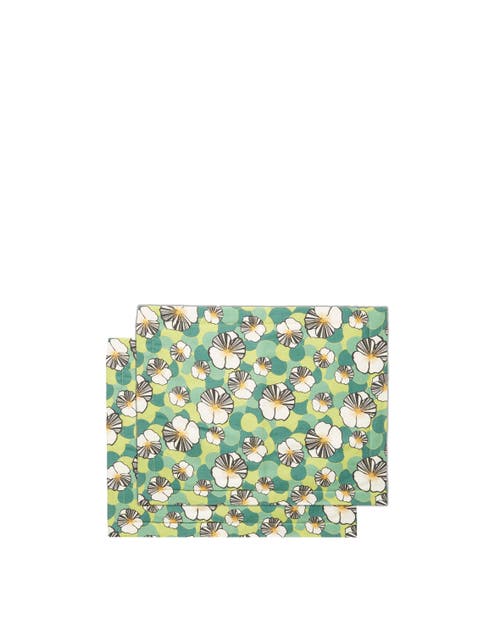 La Doublej Placemats Set Of 2 (35x45) Ninfea Green In Ninfea Green