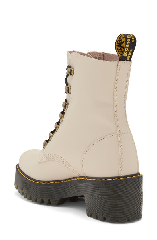 Dr. Martens' Leona Combat Boot In Vintage Taupe Sendal