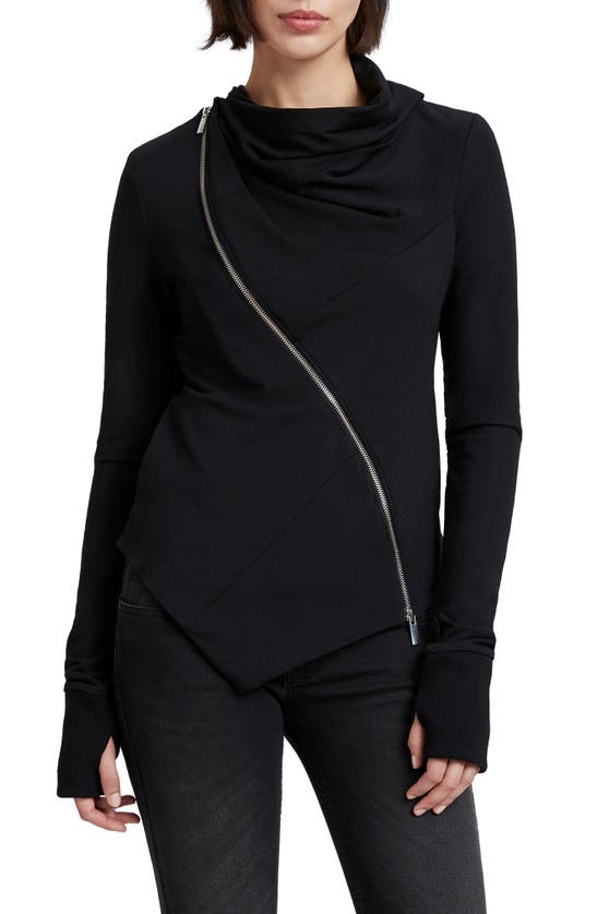 Shop Marcella Hoyt French Terry Jacket In Black