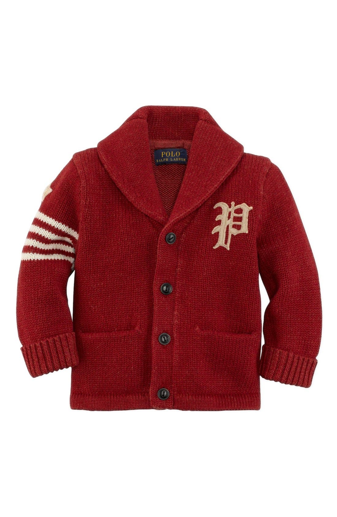 baby boy sweater with elbow patches